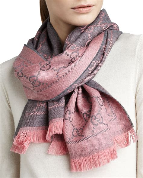 pink gucci scarf outfit|Gucci oversized scarf.